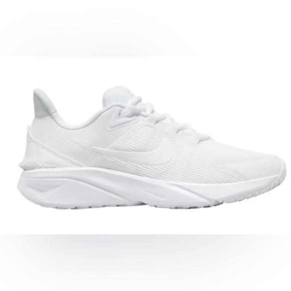 (Grade School) Nike Star Runner 4 'Triple White' DX7615-100 size 12 youth no box - Picture 2 of 6